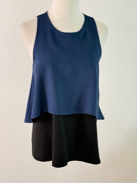 Lucy & Laurel Tops - VTG Lucy & Laurel Navy and Black Layered‎ Tank Top Sz:M Minimalist